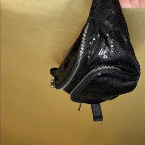 Black Sequence Fanny Pack